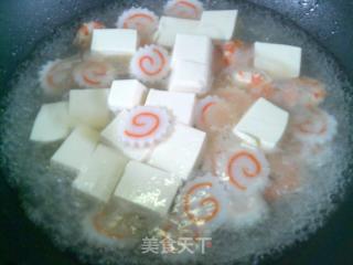鲜虾鱼板豆腐汤的做法步骤：9