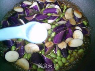茄子烧毛豆的做法步骤：8