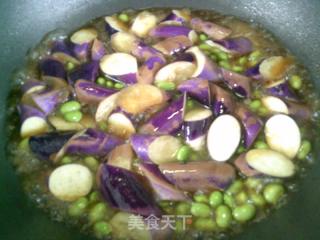 茄子烧毛豆的做法步骤：10