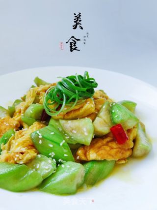 丝瓜炒鸡蛋的做法步骤：9