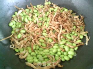 大头菜炒毛豆的做法步骤：6